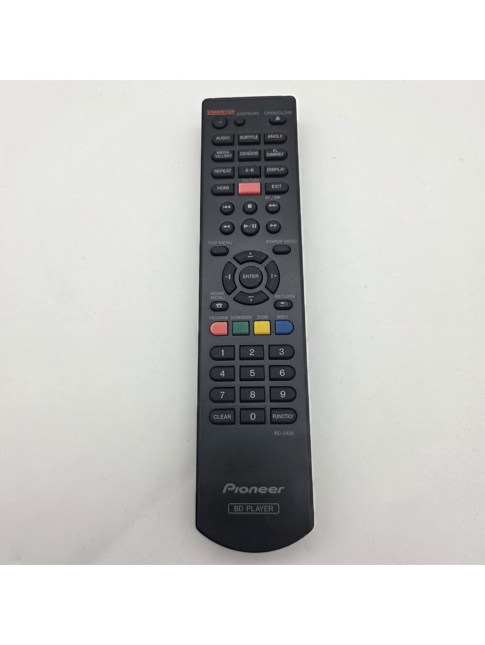 Genuine Pioneer RC-2426 Remote Control OEM For BDP-160 Blu-Ray Player - Tested